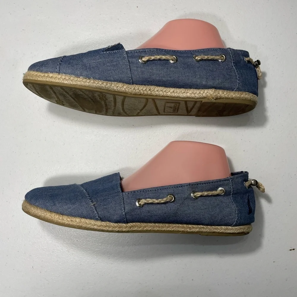 Nautica Blue Espadrille Boats Shoes Flats Size 10 SB-95